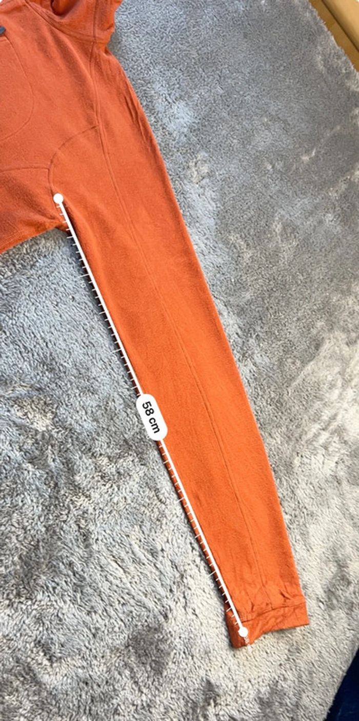 L.L. Bean Pull Polaire Zippé Col Montant Orange – Taille M - photo numéro 5