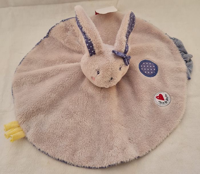 Doudou rond plat lapin- Terre de marins
