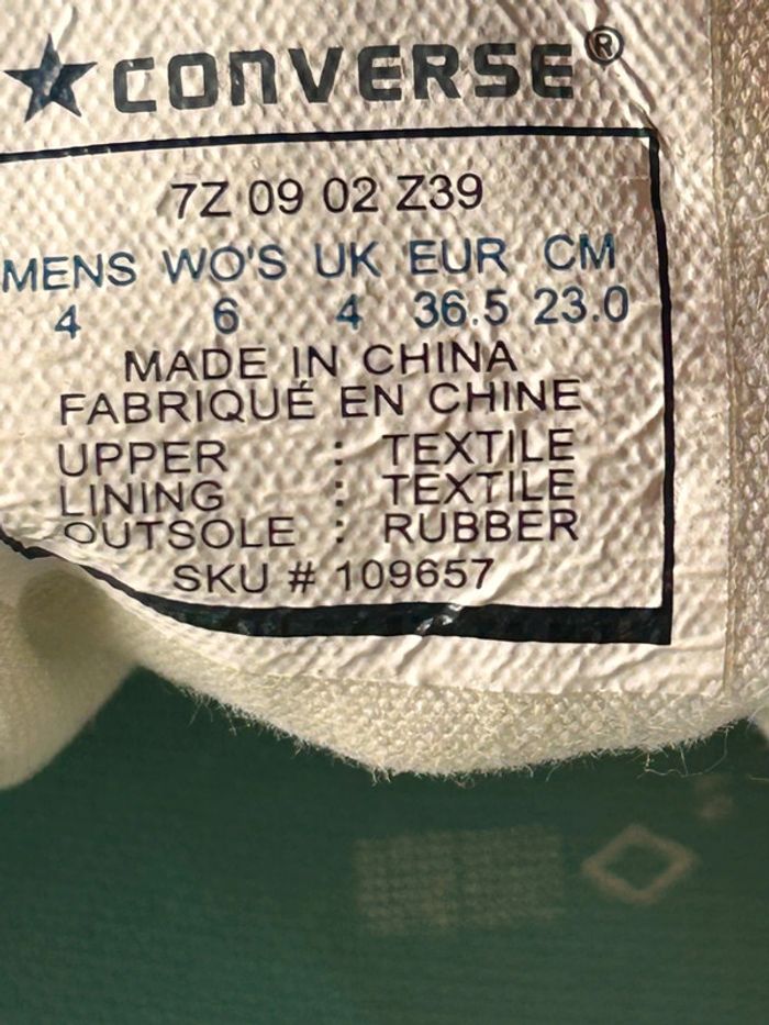 Converse turquoise 36,5 - photo numéro 5