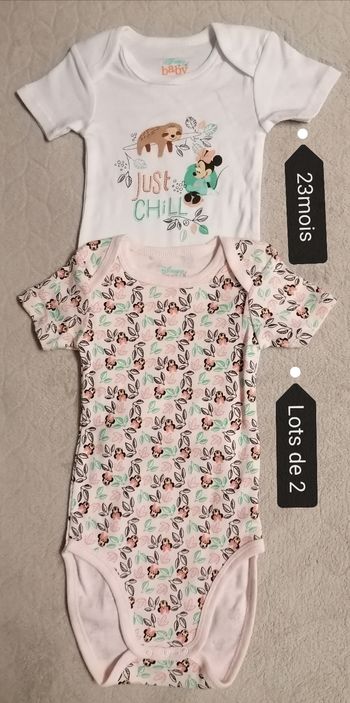 Lots de 2 bodies Disney baby
