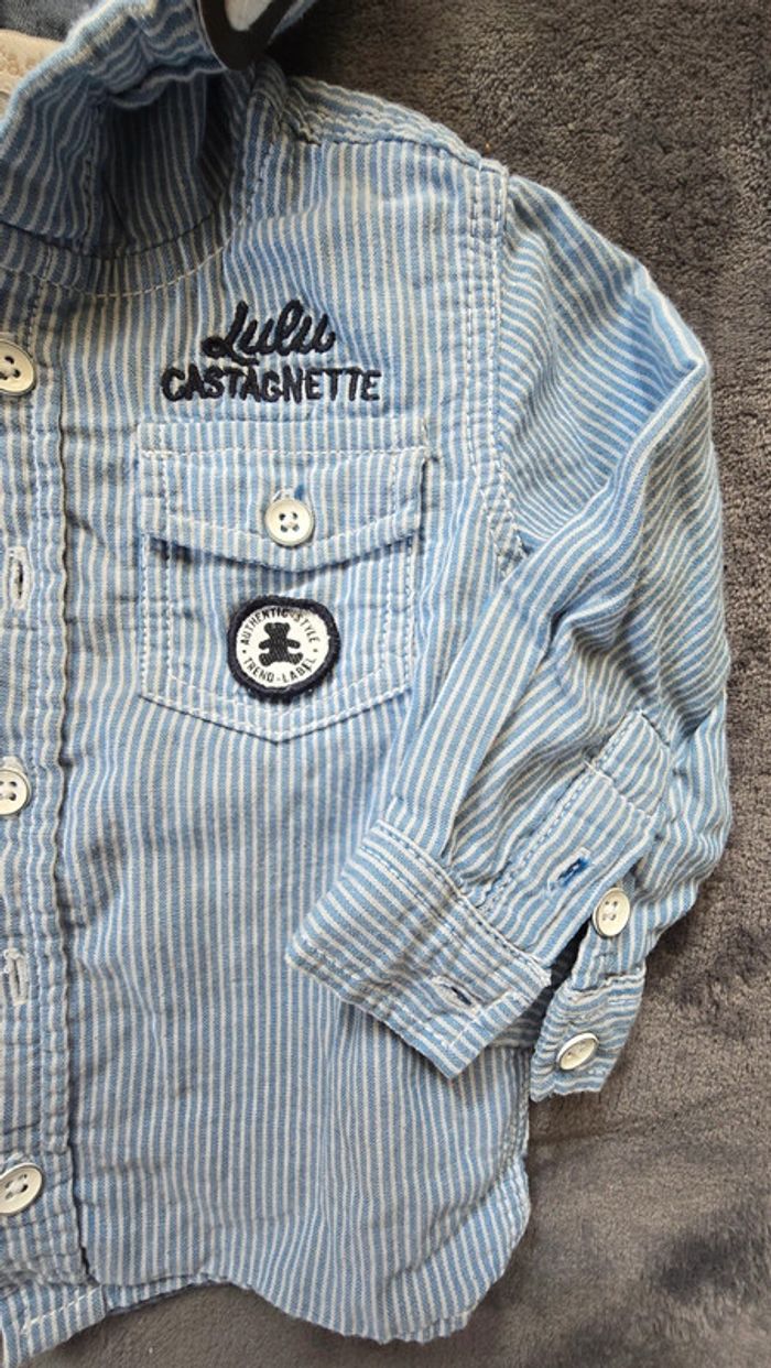 Chemise à manches longues et capuche Lulu 6 mois - photo numéro 2