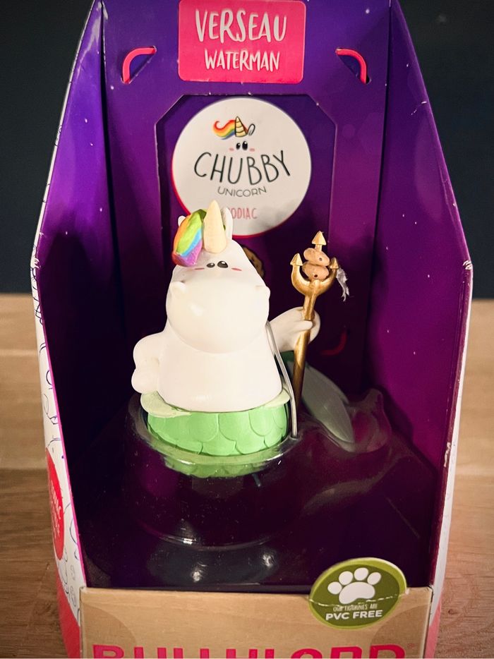 Figurine Chubby Unicorn Zodiac Neuf - Licorne signe Verseau Bullyland - photo numéro 2