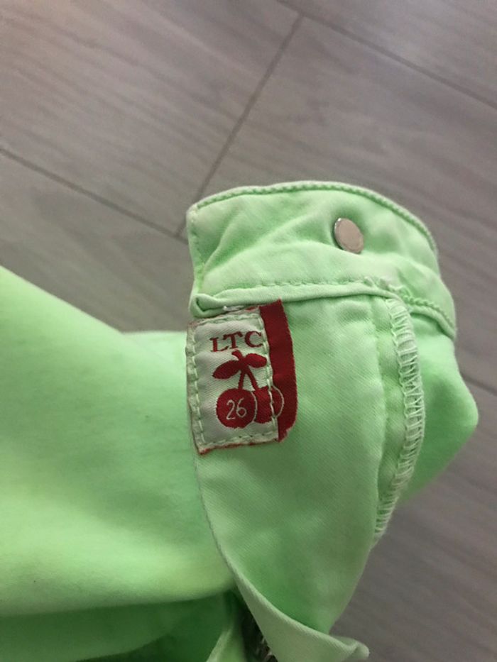 Jeans vert fluo Le Temps Des Cerises - photo numéro 4