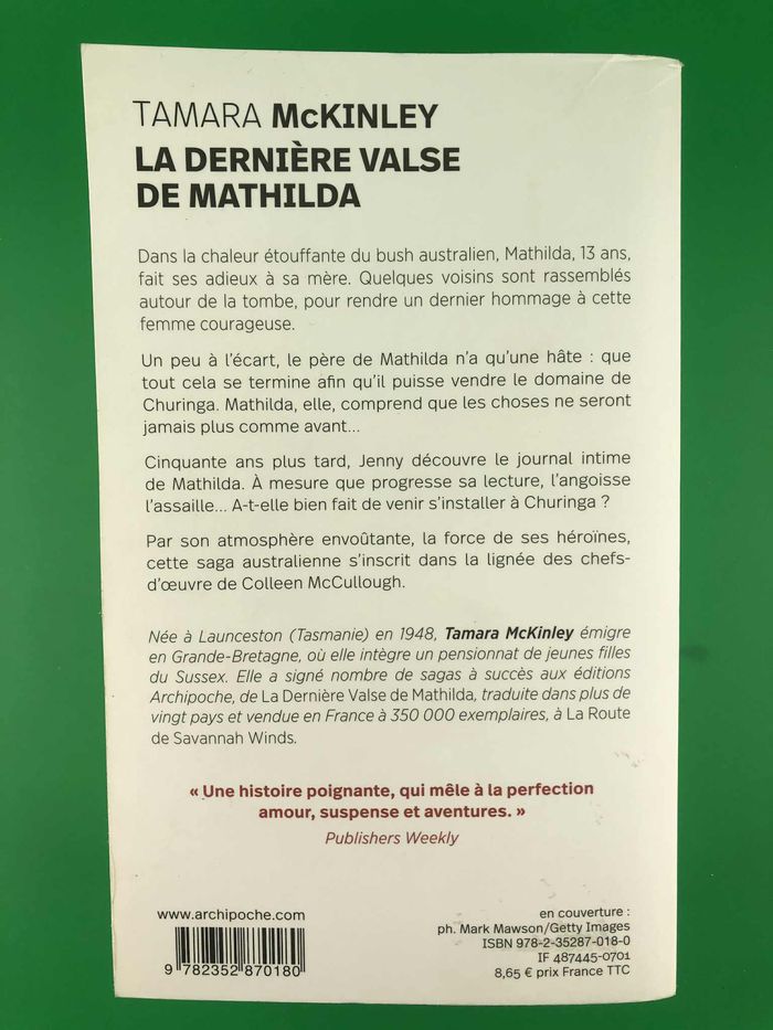 La dernière valse de Mathilda - Tamara McKinley - photo numéro 2