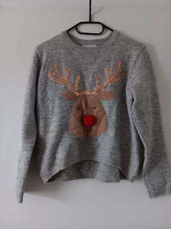 Pull de Noël Gris – Primark – Enfant – Taille 13-14 ans