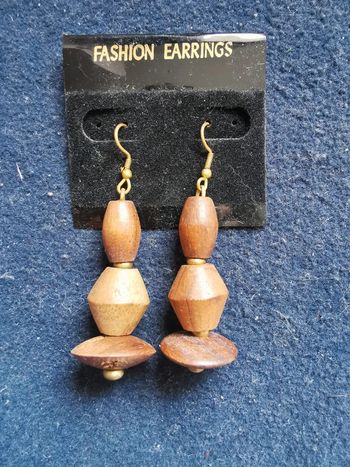 Boucles d'oreilles en bois