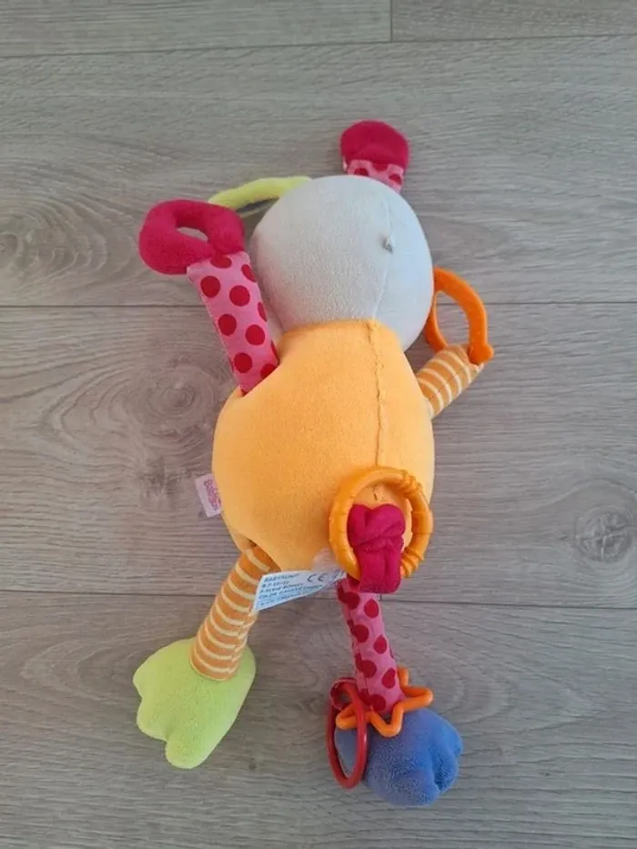 Doudou peluche d'activité lapin Babysun - photo numéro 4