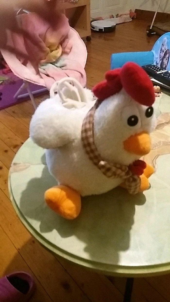 Peluche sac poule.