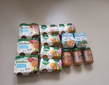 Lot petits pots bébé 4/6 mois et 8 mois – 4€