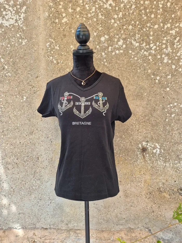 T-Shirt Lady en coton noir T.40