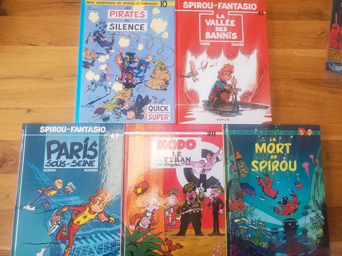 BD 5 spirou tome 10 , 28 , 41 , 47 et 56 .