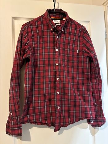 Chemise à carreaux rouge