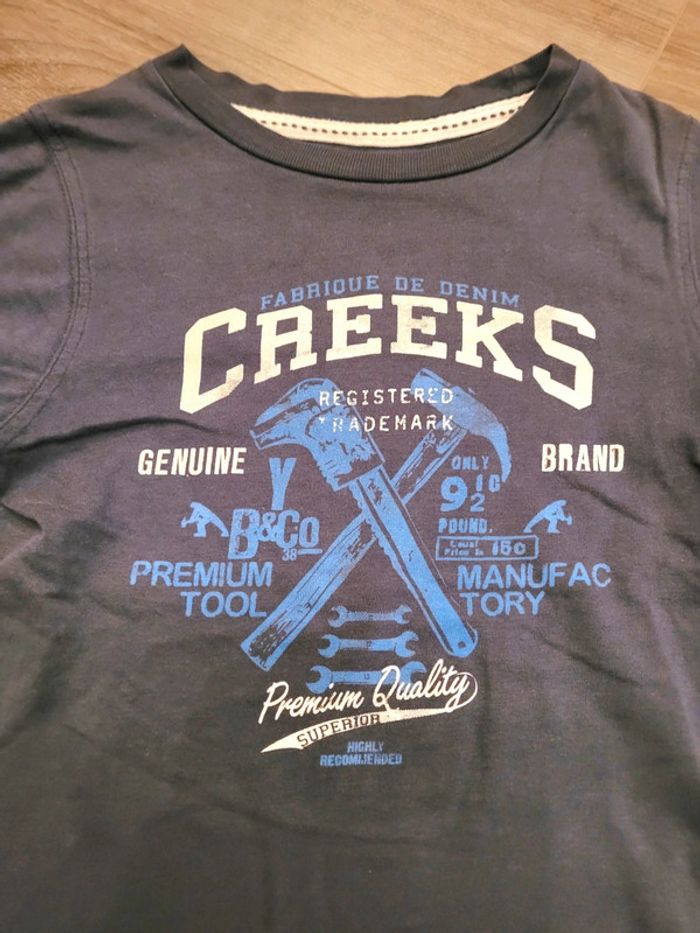Tee-shirt bleu foncé ML Creeks 4 ans - photo numéro 3