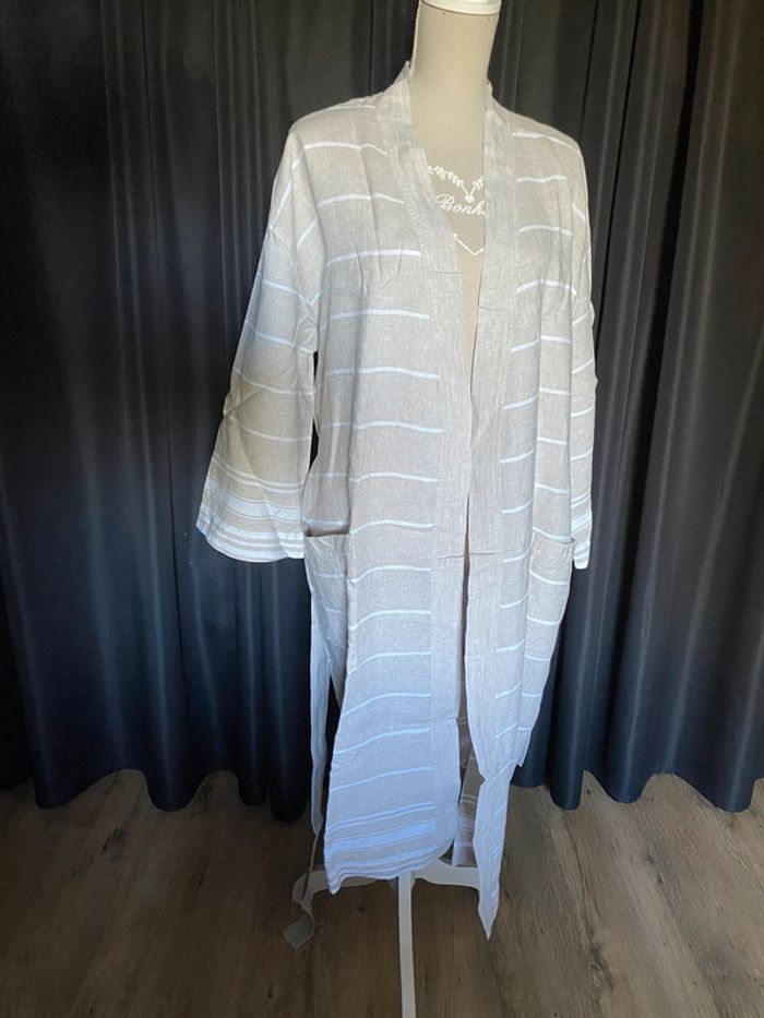 Robe de chambre en lin lavé Unisexe