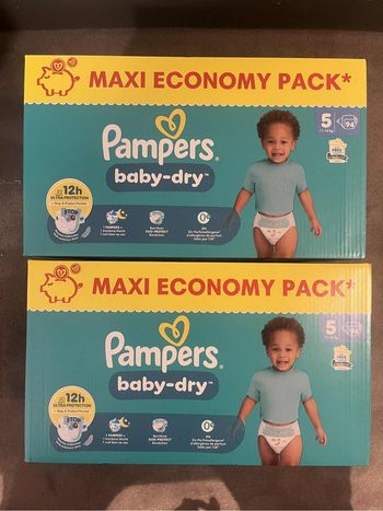 Pampers taille 5 maxi pack (2 cartons)