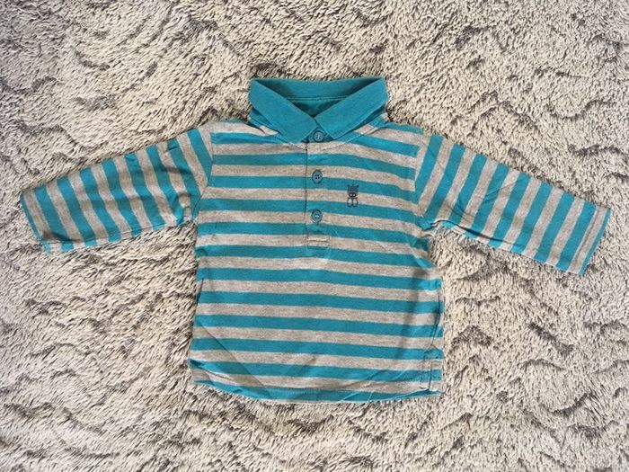 Polo đź‘• manches longues Okaidi - 6 mois