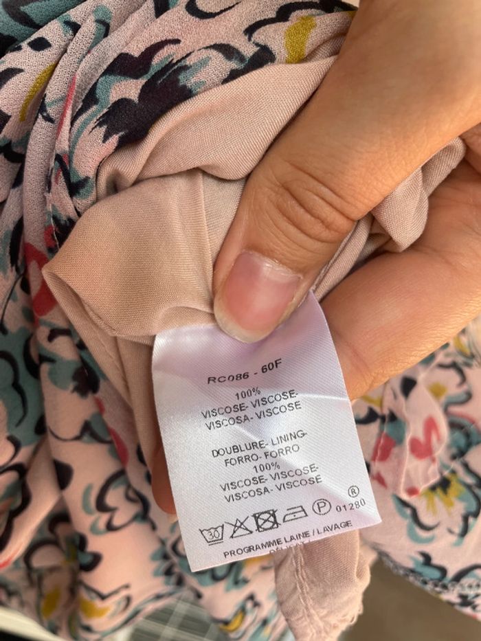 Robe rose Caroll à imprimé floral - photo numéro 10