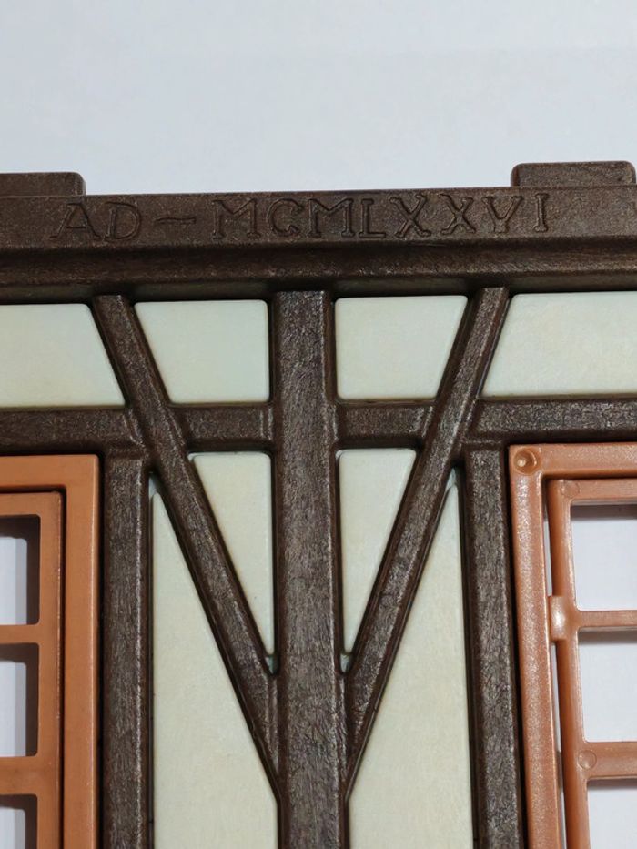 Playmobil vintage façade colombage 2 fenêtres thème médiéval - photo numéro 3