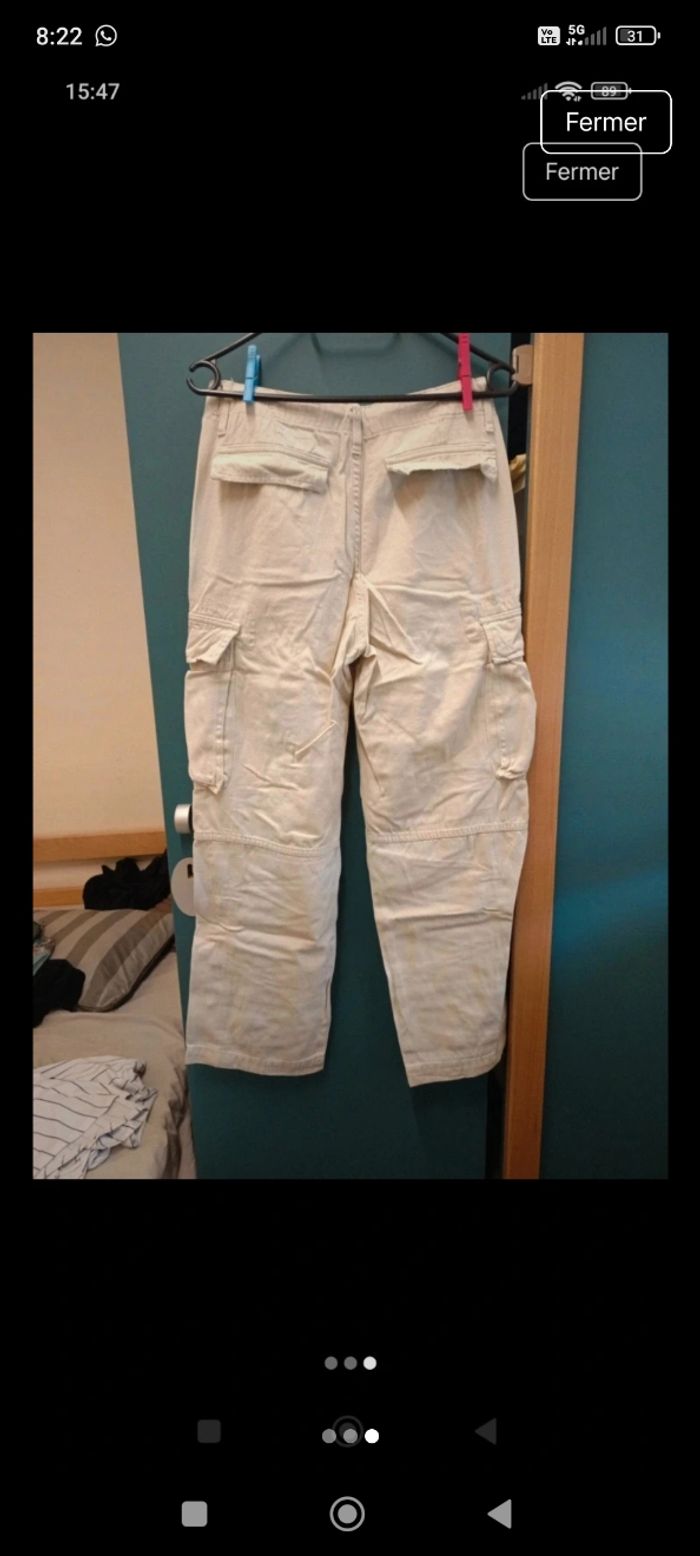 Cargo beige zara - photo numéro 3