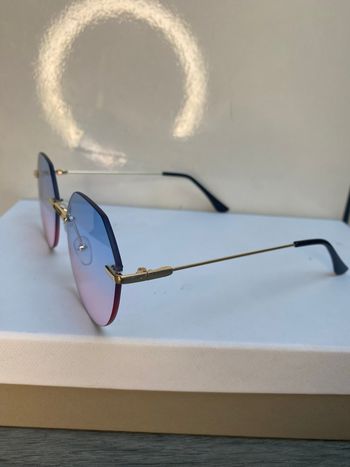 Lunettes de soleil dégradé rose et bleu mixte