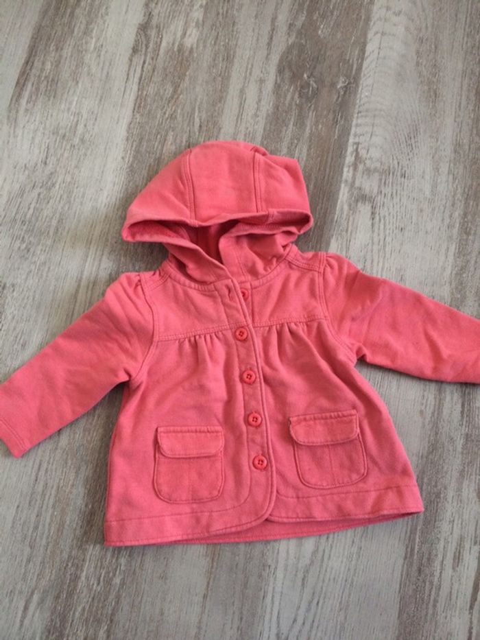 Gilet fille a capuche