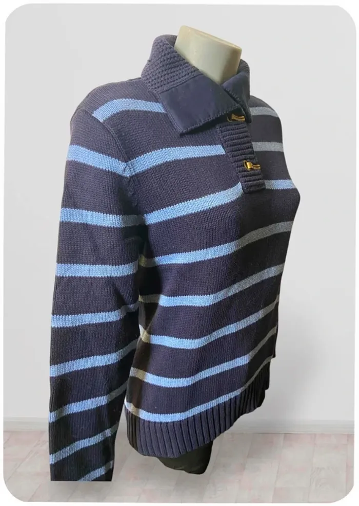 Pull rayé Lauren Ralph Lauren bleu - femme - Taille M (38) - photo numéro 2