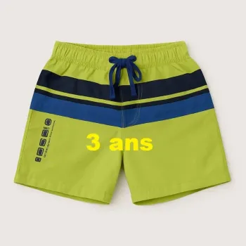Maillot de bain / Short de bain vert anis bleu marine Truckway Taille 3 ans