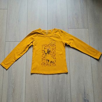 Maillot manche longue couleur moutarde. Fille 8 ans. Marque Orchestra