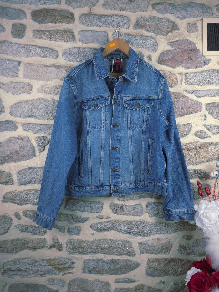 Veste en jeans bleu denim Homme/ Ado taille M marque River Island 🎸 - photo numéro 4