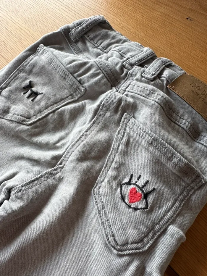 Jeans gris coupe skinny modèle Louise - Taille 4 Ans - photo numéro 4