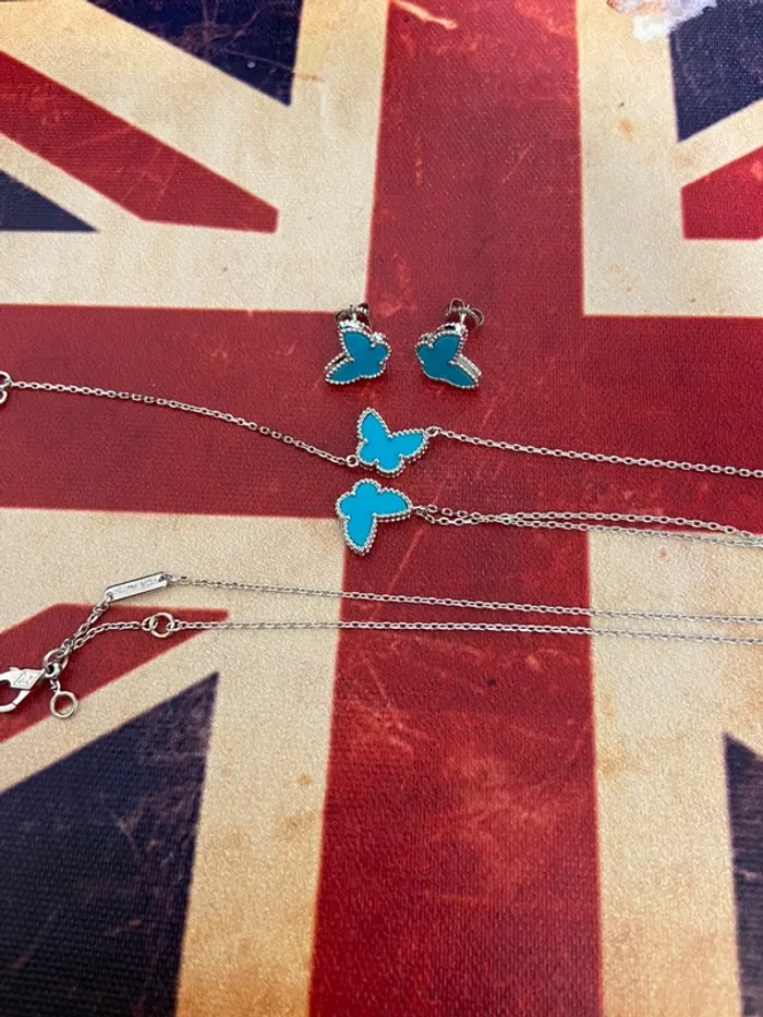 Ensemble de bijoux papillon bleu 🦋 - photo numéro 7
