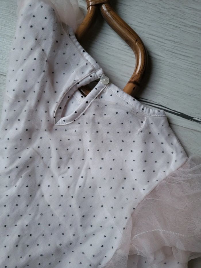 Tee shirt blouse zara 3ans neuve à pois - photo numéro 6