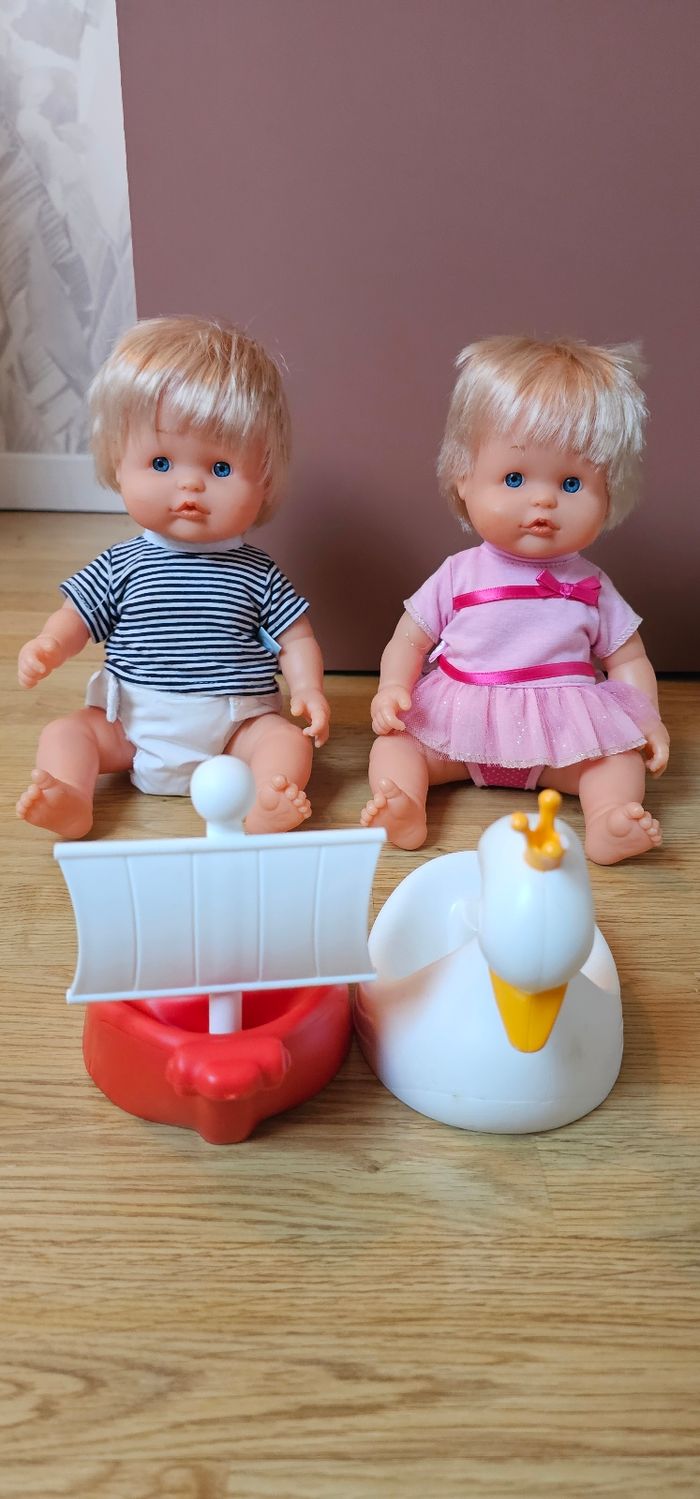 Poupées bébés jumeaux nenuco avec pots - photo numéro 2