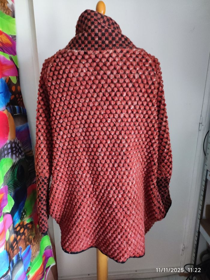 Gilet Chaud Hiver femme T40/42 Noir et Rouille - photo numéro 4