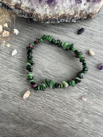 Bracelet en agate mousse d’Uruguay - Pierre véritable