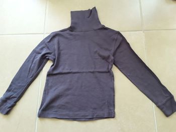T-shirt ML violet fille LA REDOUTE en 7 ans TBE