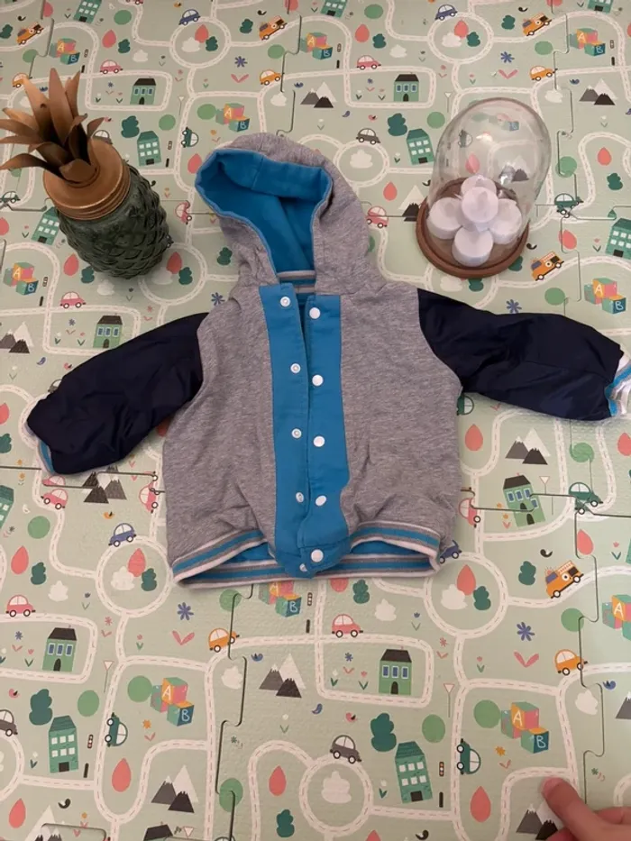 Veste réversible 3 pommes 12 mois