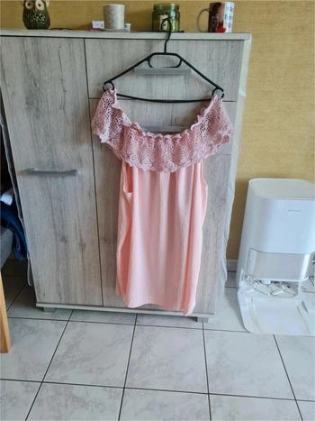 Long Tee-shirt dentelle