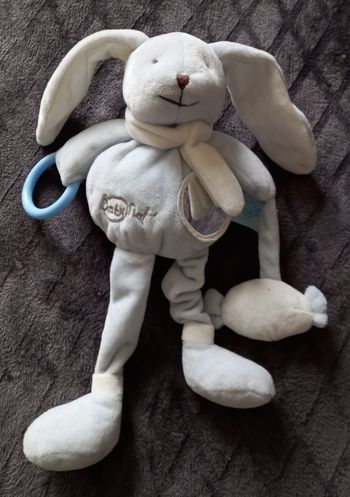 Doudou peluche lapin Layette d activités- Baby Nat