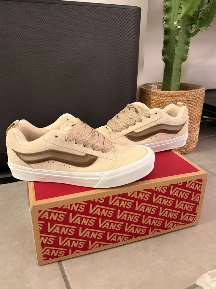 Vans Knu Skool Original - Crème / Marron - Taille 37 - photo numéro 2