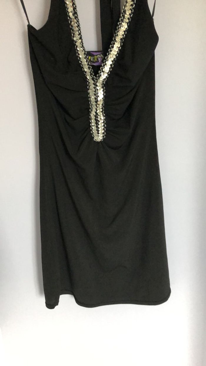 Robe noir sequin argent - photo numéro 2
