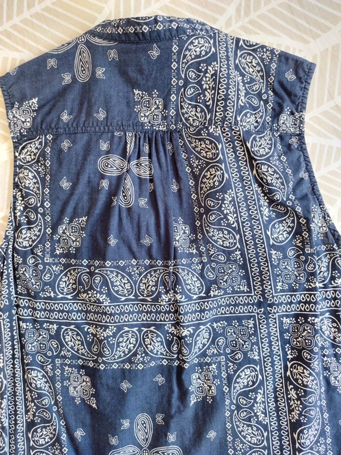 Blouse débardeur bleu marine style bandana - photo numéro 5