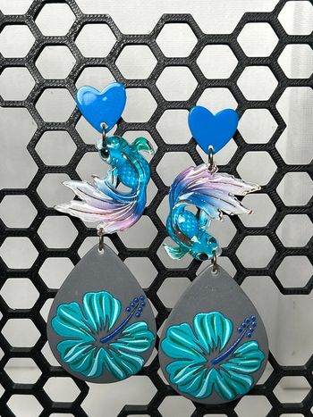 Boucles d’oreilles - Juste bleu