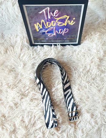 Sangle de sac à main sac banane zébrée zèbre blanc noir neuve neuf