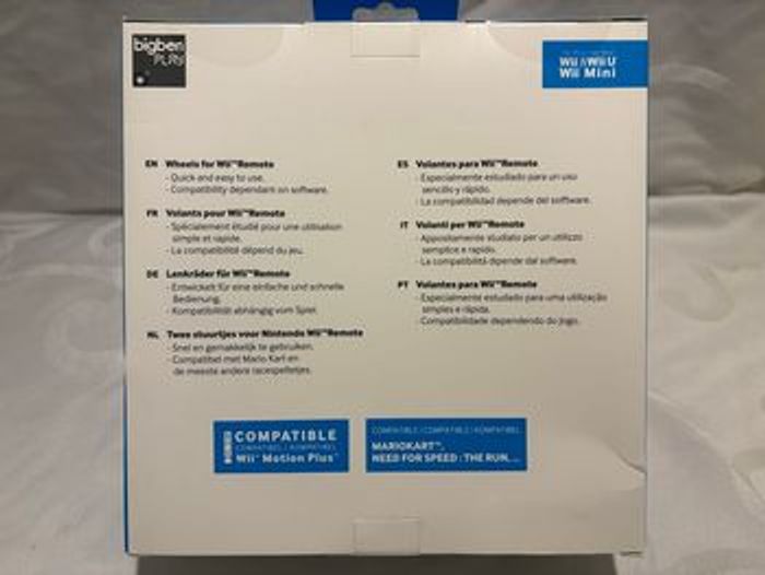 volants x 2 Neufs pour Nintendo Wii et Wii u bigben noir et blanc - photo numéro 2