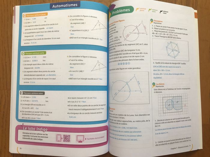 Mathématiques - Mission Indigo 6ème - cahier d'activités avec corrigés - Hachette - photo numéro 6
