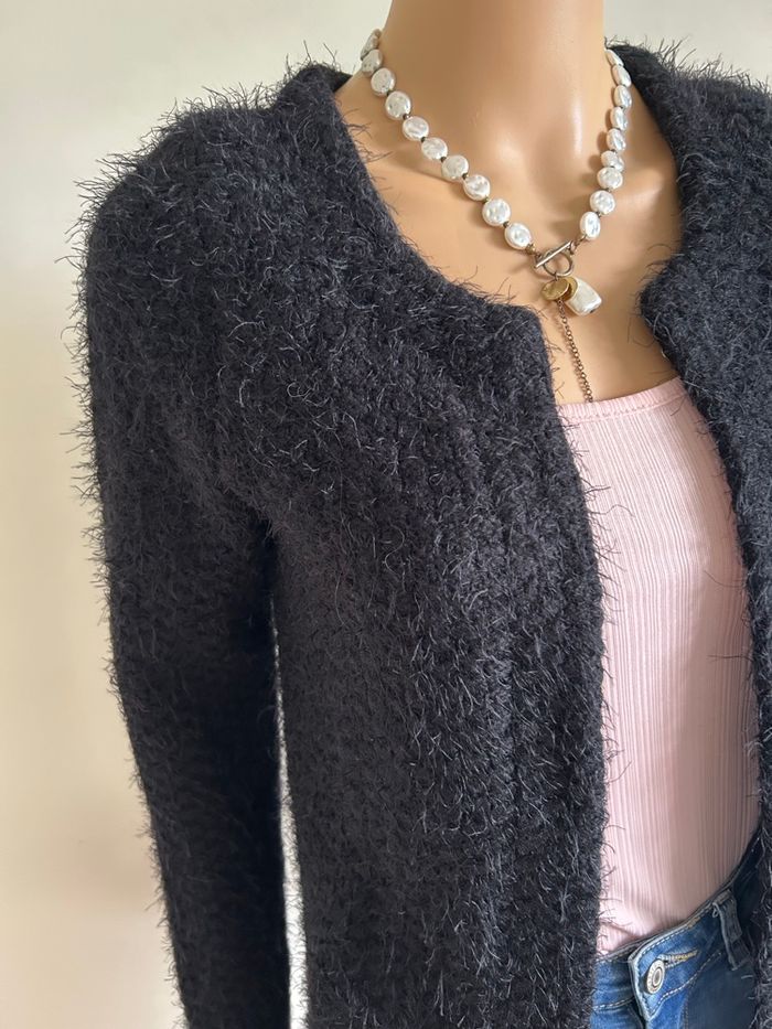 Cardigan noir tout doux Morgan taille XS excellent état - photo numéro 4