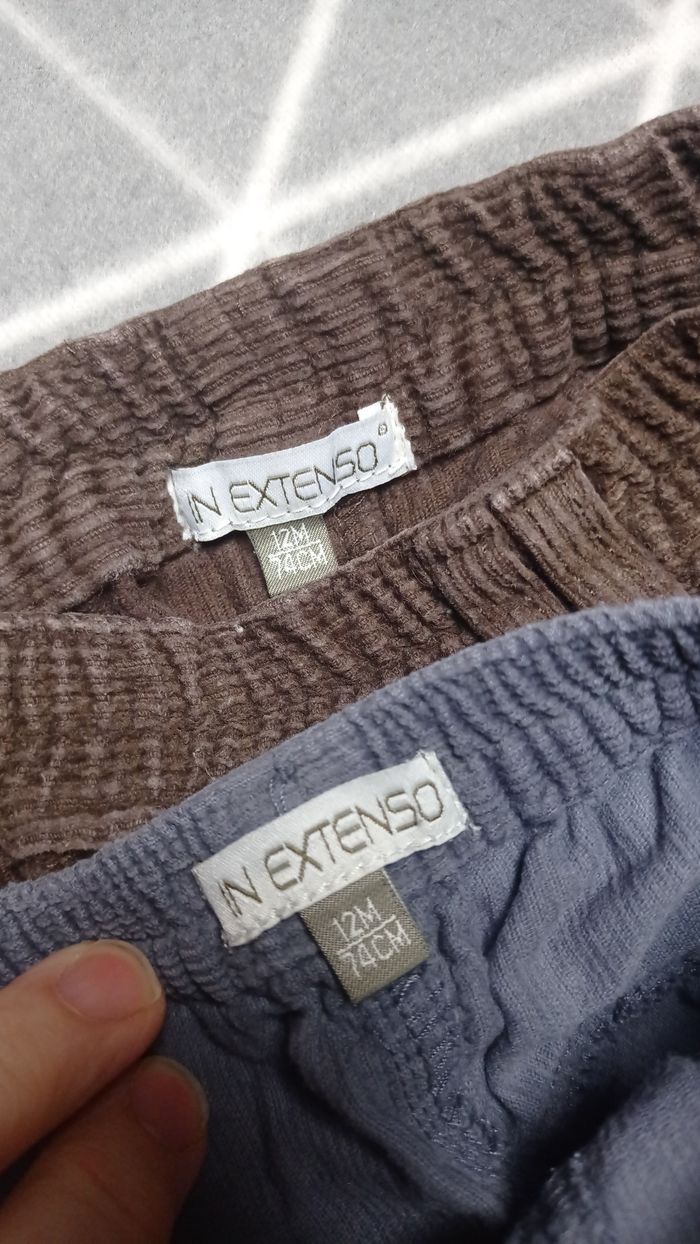 🦁 Lot 4 pantalons en velours, 12 mois - photo numéro 7