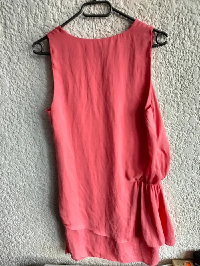 Robe rose élastique à la taille txs Zara - photo numéro 6
