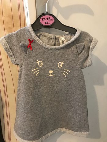 Robe chat bébé fille